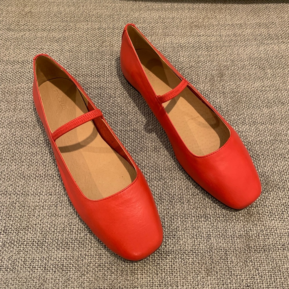 Madewell red ballet flats - New in box